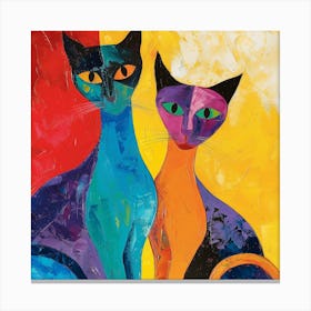 Kisha2849 Burmese Cats Colorful Picasso Style No Negative Space F6963741 6ead 4607 B4e8 3d798b63526c Canvas Print