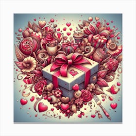 Valentine's Day, surprise pattern Canvas Print