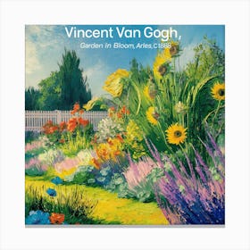 Vincent Van Gogh Garden In Bloom Canvas Print