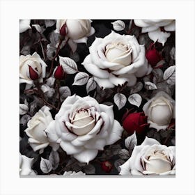 White Roses Canvas Print