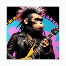 Chimp rocker jamz Canvas Print