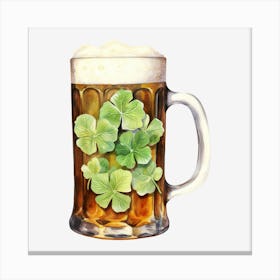 Shamrock Beer Canvas Print