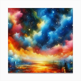 Abstract City Sky Canvas Print