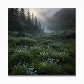 Misty Meadow Canvas Print