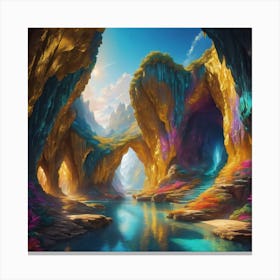 Ancient Natural Cave Canvas Print