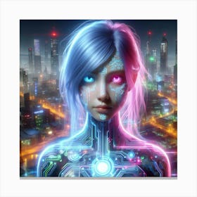 Futuristic Girl 2 Canvas Print