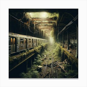 Abandoned Subway Station Canvas Print