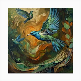 Hummingbirds 1 Canvas Print