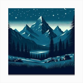 Mountain Night Canvas Print