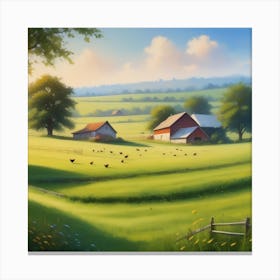 Farm In The Countryside 27 Canvas Print
