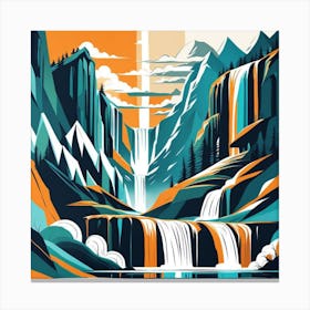 Yosemite Waterfall Canvas Print