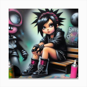 Punk Girl 1 Canvas Print
