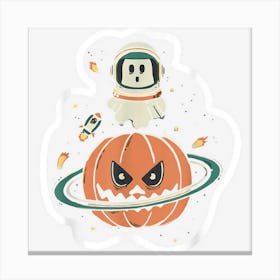 Funny Halloween Costume Space Galaxy Boo Planet Party Canvas Print