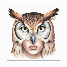 Owl Portrait Canvas Print