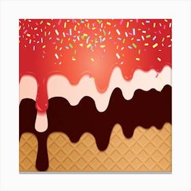 Ice Cream Sundae 6 Canvas Print