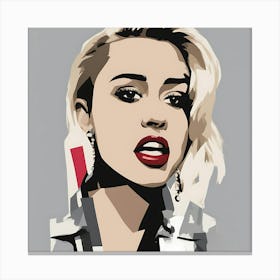 Miley Cyrus minimal pop Canvas Print