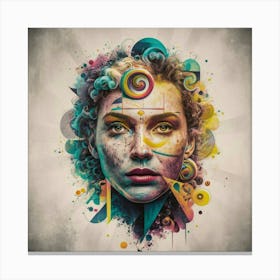 Abstract Portrait Of A Woman Canvas Print