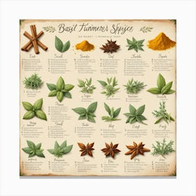 Best Spices Poster Canvas Print