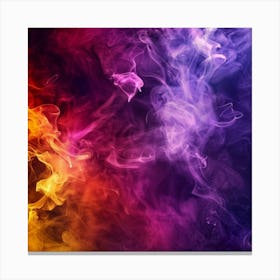 Abstract Colorful Smoke Background Canvas Print