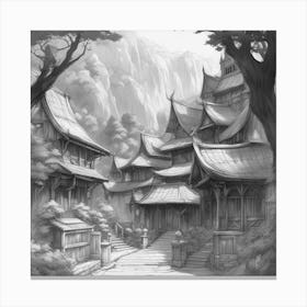 Chinese Village Canvas Print