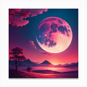 Full Moon In The Sky Canvas Print