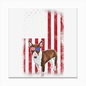 Limited Edition Bull Terrier Dog Usa Flag Boys Girls Men Women Canvas Print