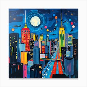 New York City At Night 1 Canvas Print