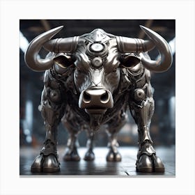 Bull Robot 3d Illustration Canvas Print