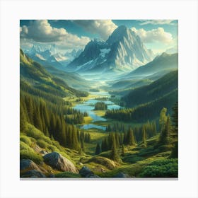Landscape Painting 3 Canvas Print