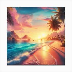 Sunset Beach Canvas Print