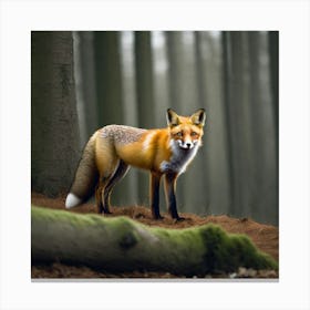 Fox In The Forest 11 Canvas Print