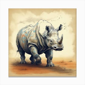 Rhinoceros 3 Canvas Print