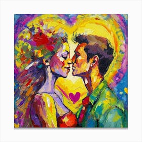 Kissing Couple 4 Canvas Print