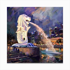 Singapore - Merlion Canvas Print