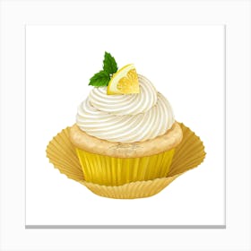 Lemon Cupcake Canvas Print
