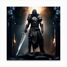 Dark Sword Warrior Canvas Print