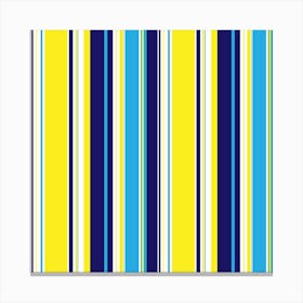 Awning stripe in nautical colors Canvas Print