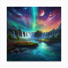 Galaxy Waterfall Canvas Print