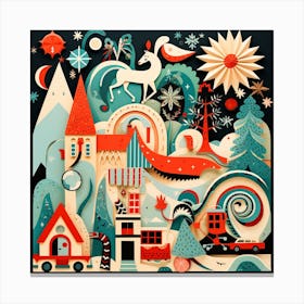 Christmas Village 22 Canvas Print