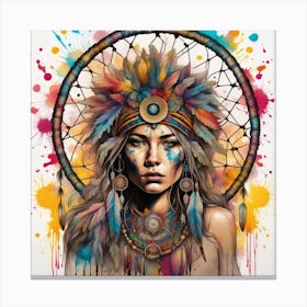 Native amercian dream catcher Canvas Print