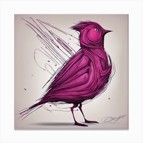 Bird In Purple Canvas Print