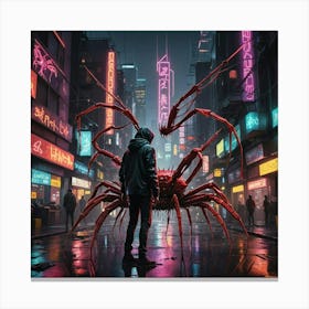 Cyborg City Canvas Print