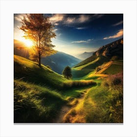 Path In The Mountains 1 Canvas Print