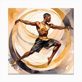 Dancer In Gold 2 Canvas Print