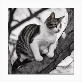 Cat In The Tree Canvas Print