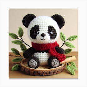 Amigurumi, Panda 3 Canvas Print