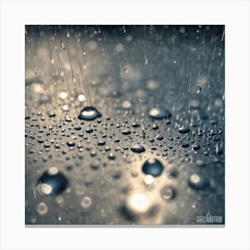 Raindrops On Glass Canvas Print