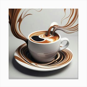 Coffee Swirl Canvas Print