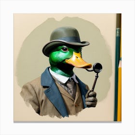 Duck In Hat 1 Canvas Print