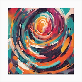 Abstract Swirl Painting Canvas Print